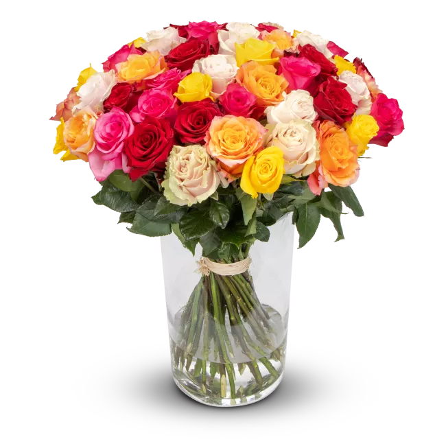 Bouquet of colorful roses